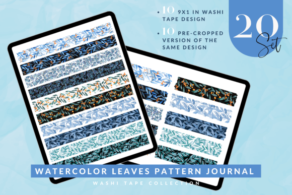 Download Watercolor Leaves Pattern Journal Washi - Watercolor leaves pattern Collection