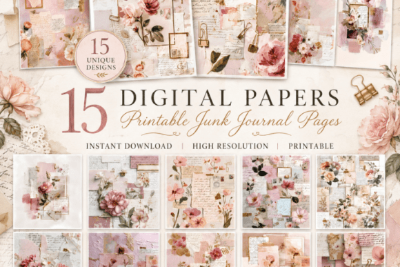 Download Shabby Chic Floral Junk Journal - Shabby Collection