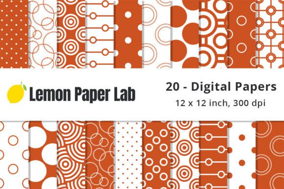 Download Fall Orange Polka Dot Digital Paper - Paper Collection