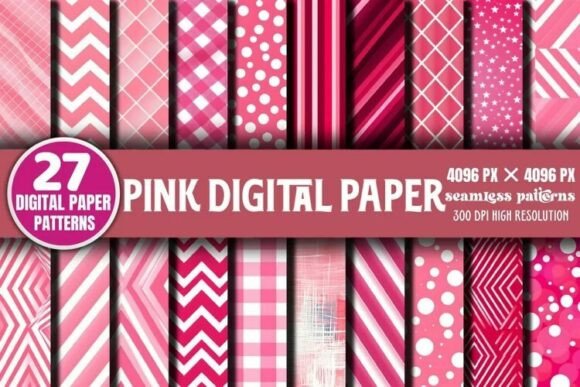 Download Pink Digital Paper Pack Bundle - Paper Collection