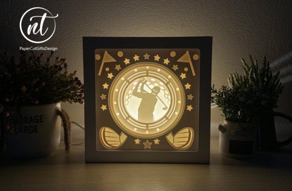 Download Golf Light Box Template,Sports Paper Cut - Paper Collection