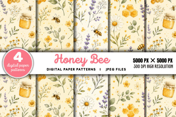 Download Bee Digital Scrapbook Paper - Paper Collection