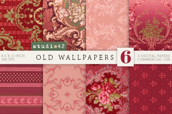 Download Antique Wallpaper Printables V6 - Paper Collection