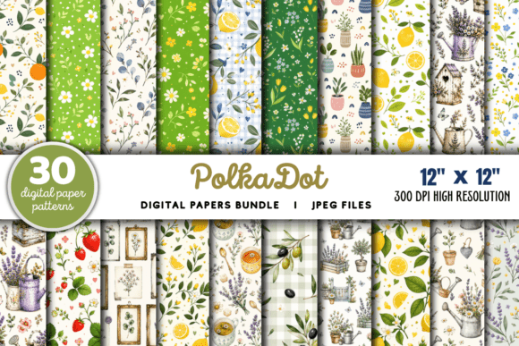 Download Polka Dot Digital Paper Bundle - Paper Collection