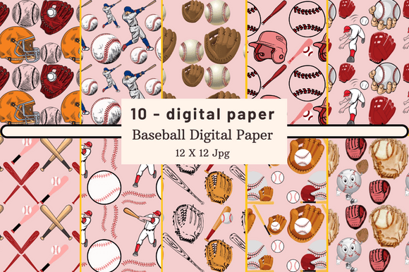Download Baseball Digital Paper - Paper Collection