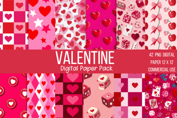 Download Lucky in Love Digital Paper - Paper Collection