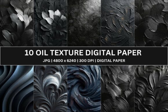 Download 10 Sculpted Charcoal Digital Paper - Paper Collection