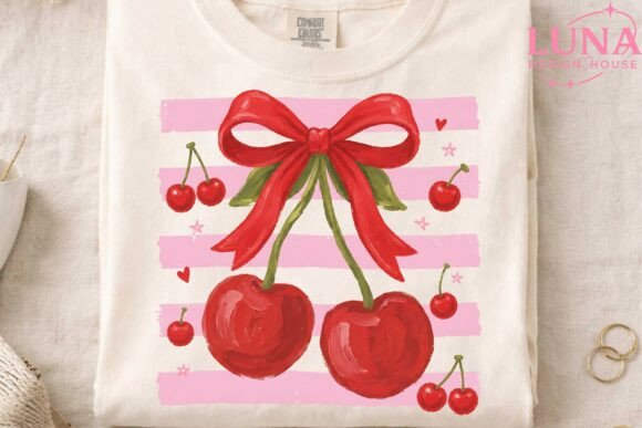 Download Cherry Bow Coquette Clipart PNG Design - Cherry Collection
