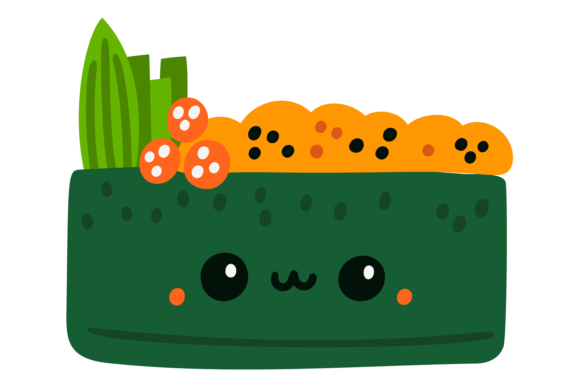 Download Gunkan Kawaii Mascot. Japanese Cuisine. - Cuisine Collection