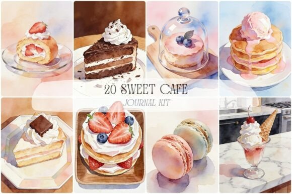 Download Sweet Cafe Journal Kit, Wallpaper - Paper Collection