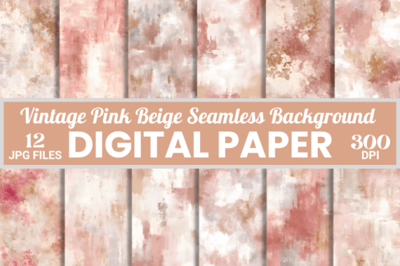 Download Vintage Pink Beige Texture Digital Paper - Paper Collection