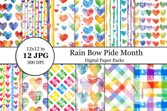 Download Rainbow Pride Month Digital Paper - Paper Collection