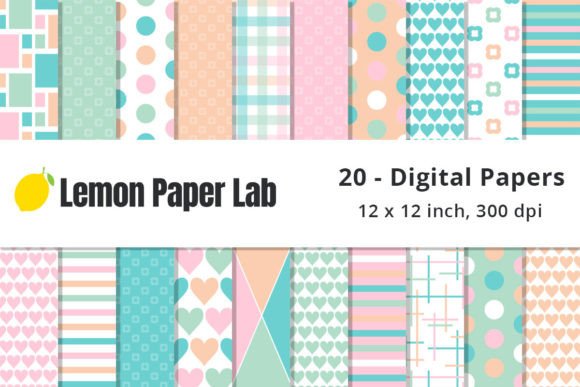 Download Pastel Geometric Digital Paper - Paper Collection