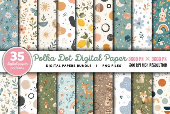 Download Polka Dot Digital Paper Bundle - Paper Collection