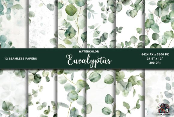 Download Seamless Eucalyptus Soft Green Papers - Paper Collection