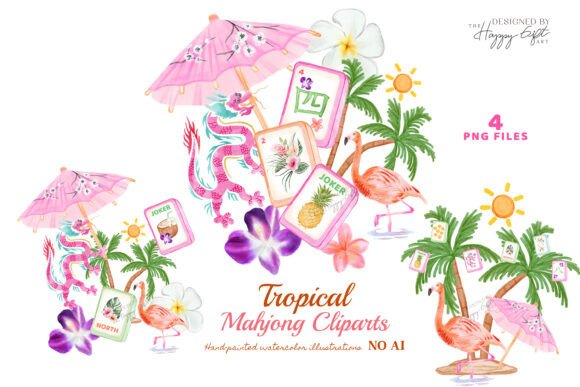 Download Tropical Mahjong Cliparts - Palm Spring - Tropical Collection