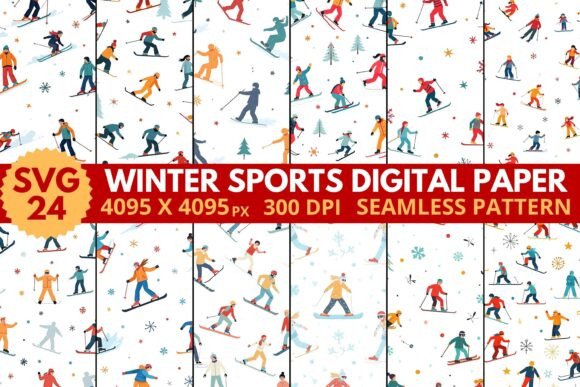 Download Winter Sports Digital Paper - Paper Collection