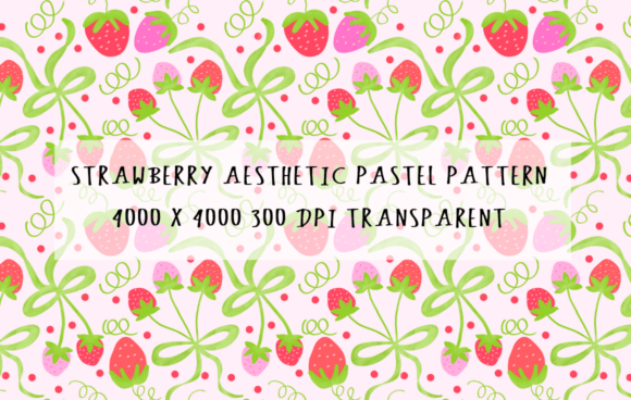 Download Coquette Strawberry Aesthetic Pattern - Premium Bundle