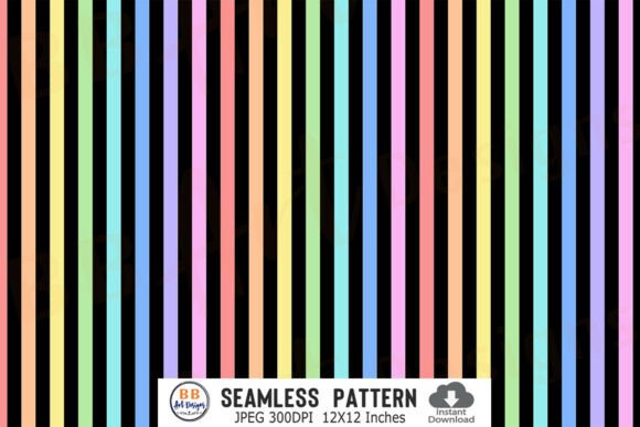 Download Colorful Rainbow Stripes Pattern Paper - Paper Collection