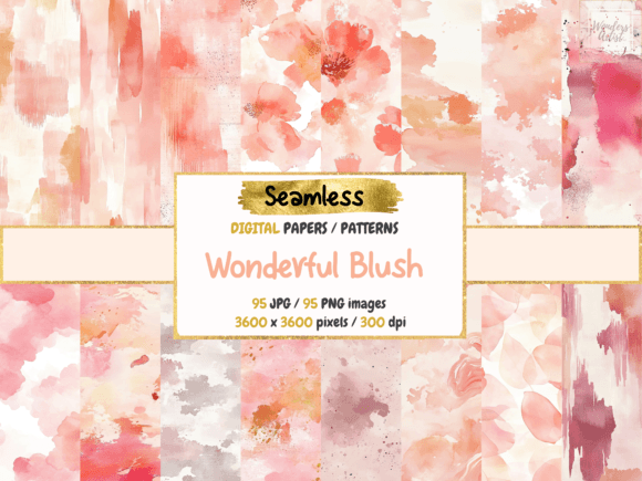 Download Wonderful Blush Seamless Digital Papers - Paper Collection