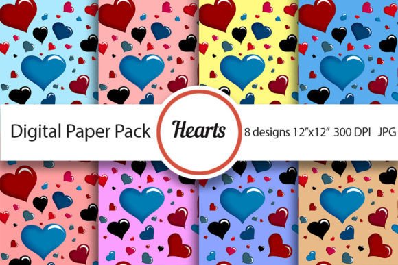 Download Heart Pattern, Love Digital Paper Pack - Paper Collection