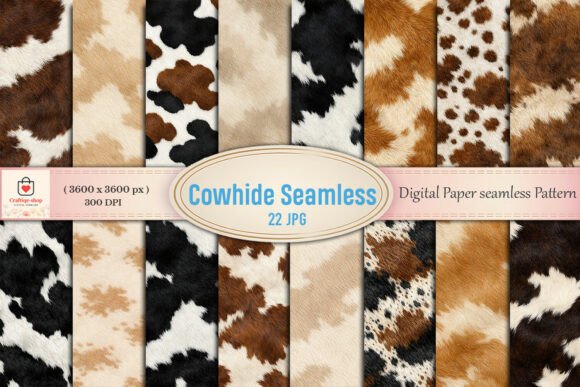 Download Cowhide Seamless Digital Paper Bundle - Paper Collection