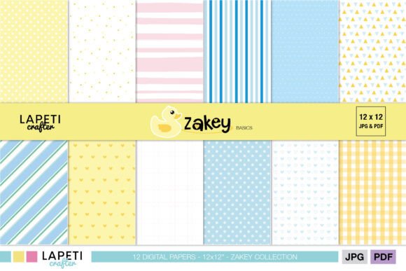 Download Yellow &amp; Blue Soft Baby Digital Papers - Paper Collection