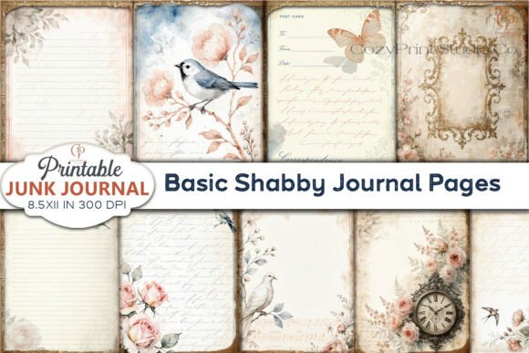 Download Basic Shabby Journal Pages Junk Journal - Shabby Collection