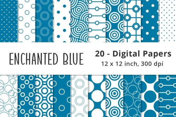 Download Blue Polka Dot Digital Paper - Paper Collection