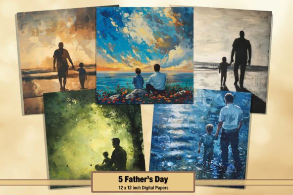 Download Dad Daughter Son Digital Paper Pack 8 - Paper Collection