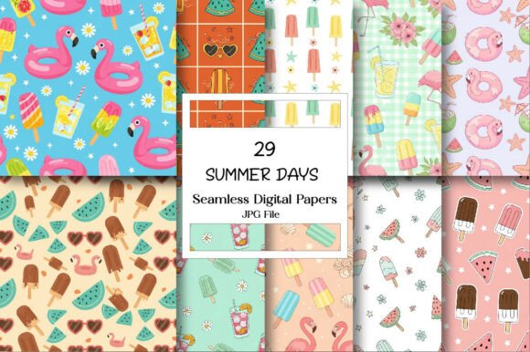 Download SUMMER DAYS Seamless Papers - Paper Collection