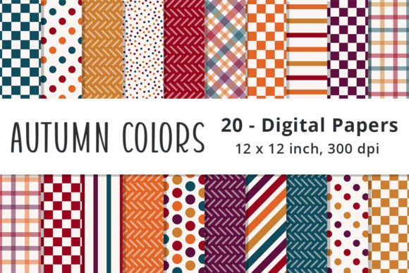 Download Autumn Colors Digital Paper Backgrounds - Paper Collection