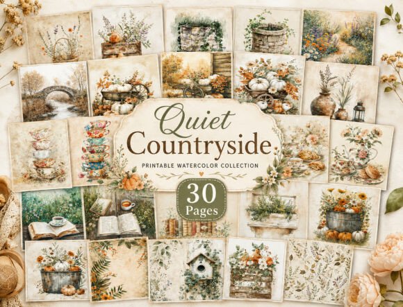 Download Rustic Autumn Journal Paper Bundle - Paper Collection