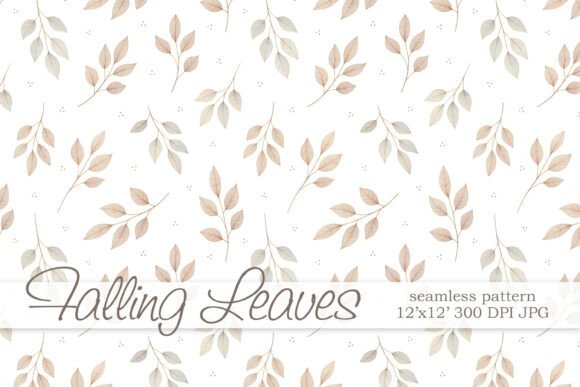Download Autumn Watercolor Leaves Pattern Print - Watercolor leaves pattern Collection
