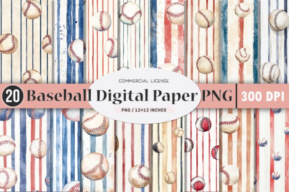 Download Baseball Digital Paper - Paper Collection