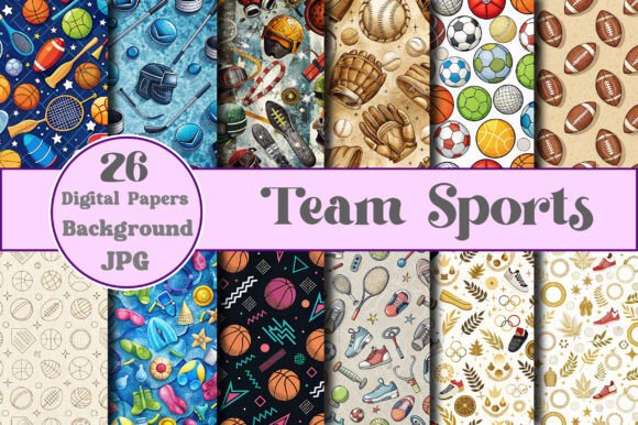 Download Team Sports Digital Paper - Paper Collection