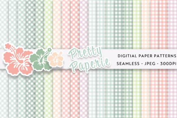 Download 20 Gingham Digital Paper Backgrounds - Paper Collection