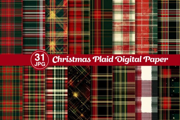 Download Christmas Plaid Digital Paper - Paper Collection