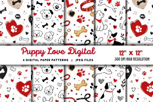 Download Puppy Love Paper Background - Paper Collection