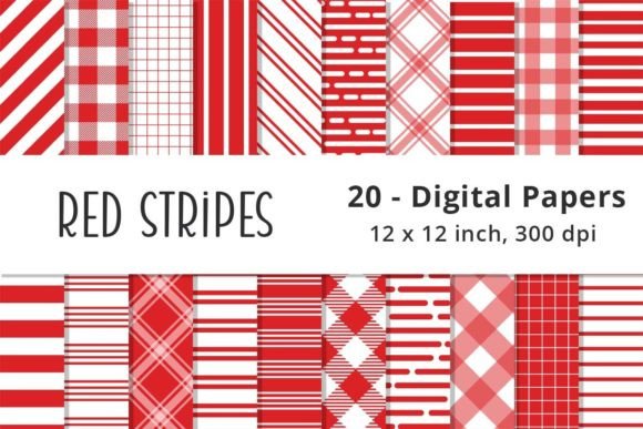 Download Red Stripes Background Digital Papers - Paper Collection