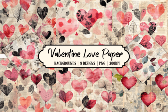 Download Valentine Love Paper Background - Paper Collection