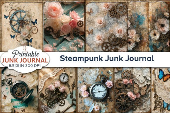 Download Steampunk Junk Journal Paper - Paper Collection