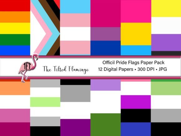 Download Official Pride Color Flags Digital Paper - Paper Collection