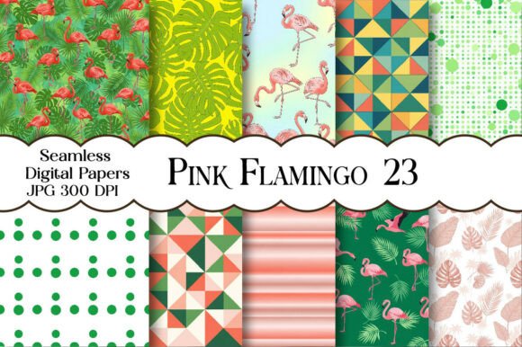 Download Pink Flamingo Digital Paper - Paper Collection
