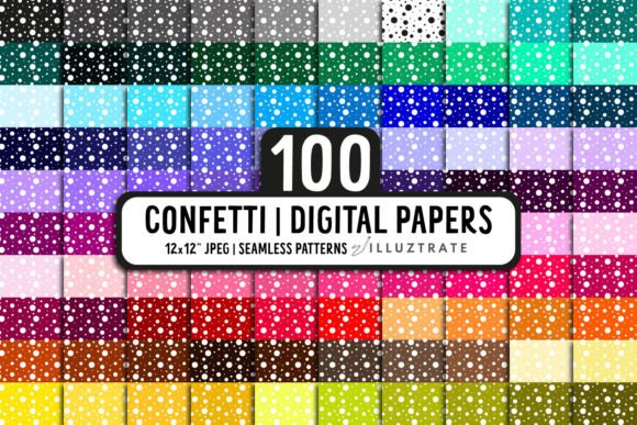 Download Confetti Digital Paper | Rainbow Paper - Paper Collection