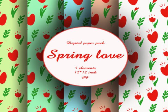 Download About Spring Love Digital Paper Graphic - Paper Collection
