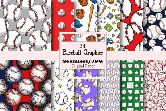 Download Baseball Digital Paper Graphics - Paper Collection