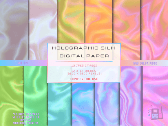 Download Holographic Silk Set I Digital Papers - Paper Collection