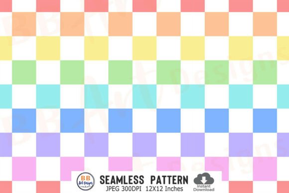 Download Rainbow Checker Pattern Paper Background - Paper Collection