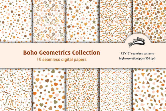 Download Boho Confetti Digital Paper Bundle Pack - Paper Collection